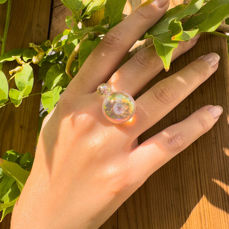 BAGUE "DUO" 2 PERLES (3 MODÈLES)