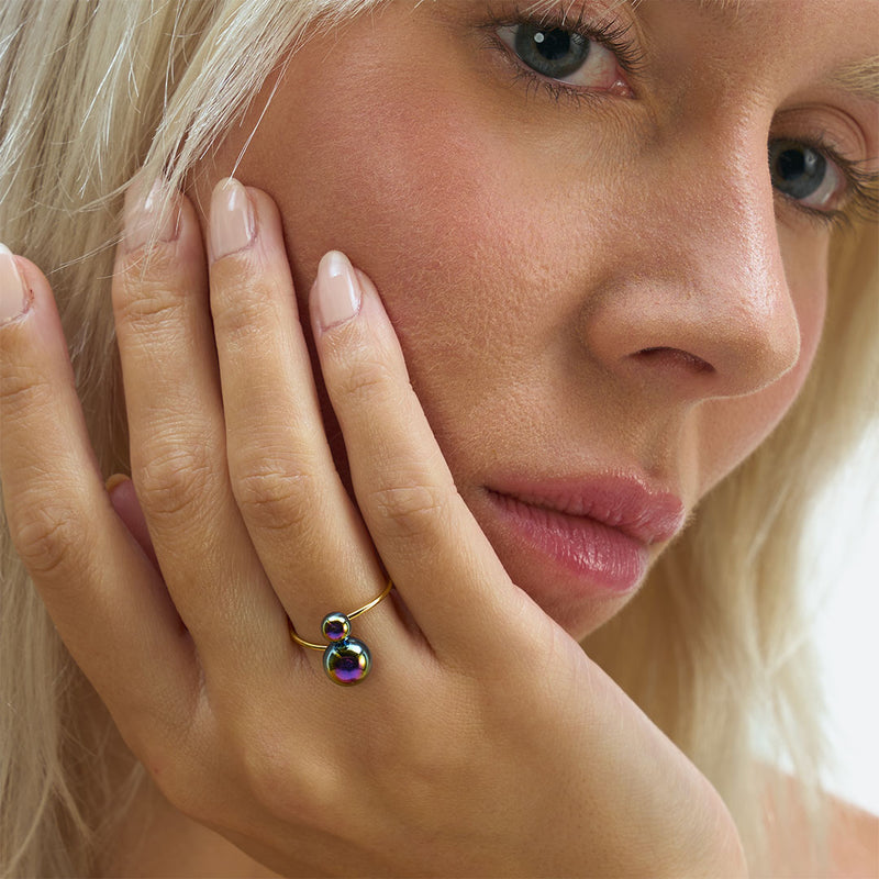 BAGUE BULLE DE NUIT "TWIST" (3 MODÈLES)