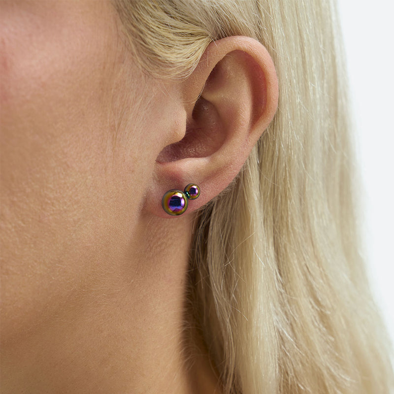 BOUCLES D'OREILLES BULLE DE NUIT "DUO" (2 MODÈLES)
