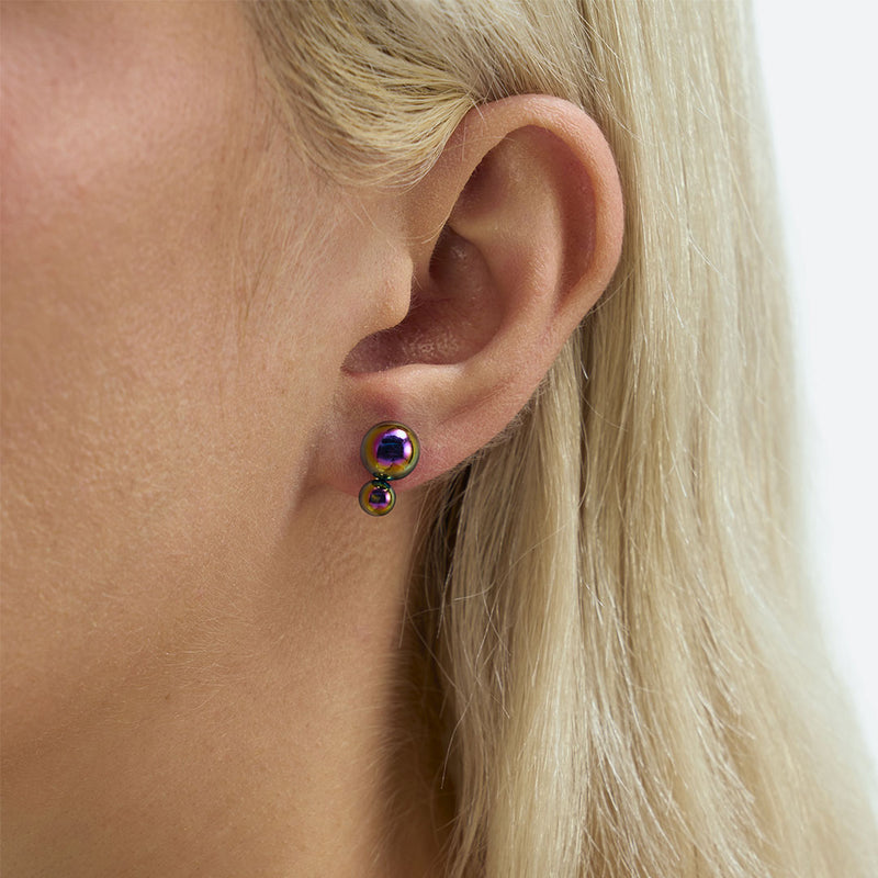 BOUCLES D'OREILLES BULLE DE NUIT "DUO" (2 MODÈLES)