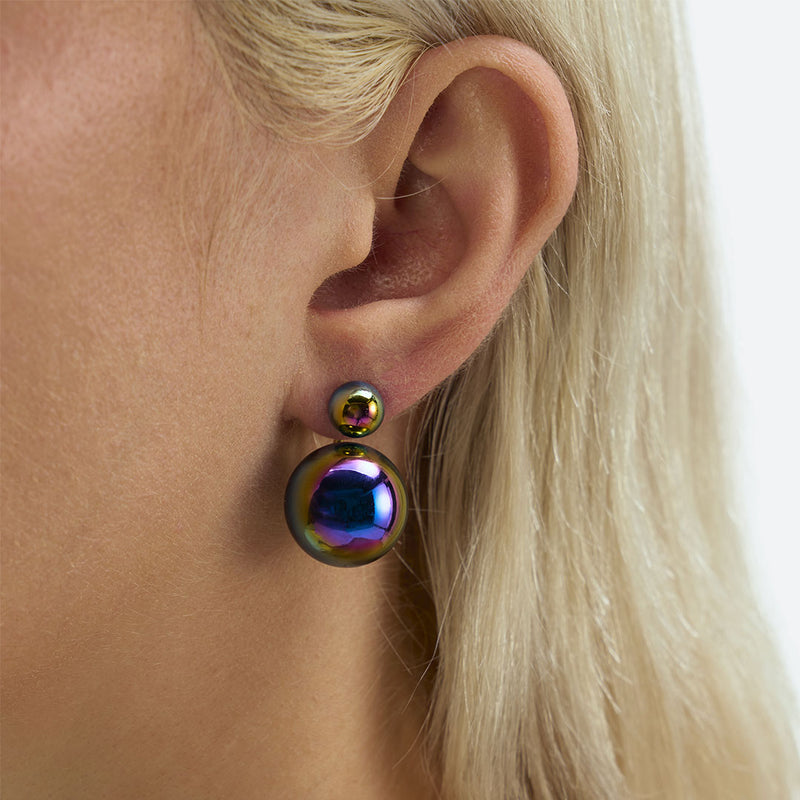 BOUCLES D'OREILLES BULLE DE NUIT "TOI & MOI" (2 MODÈLES)