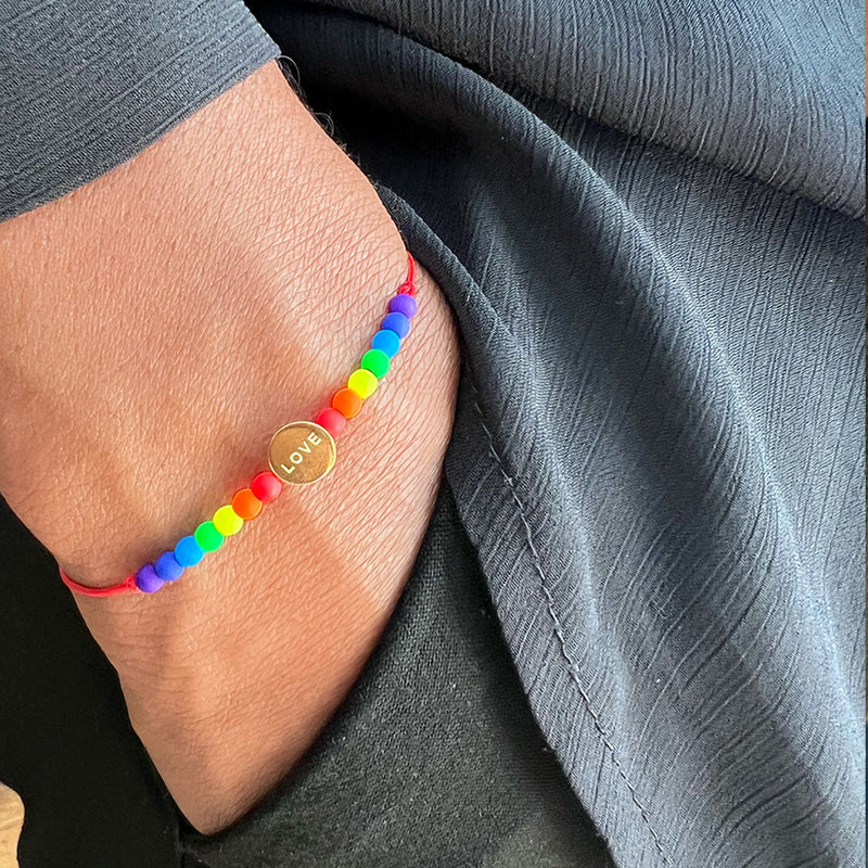 BRACELET PRIDE 2023 - La Môme Bijou - argent 925 bracelet Gold Plated plaqué or PRIDE responsable Silver 925 sizable