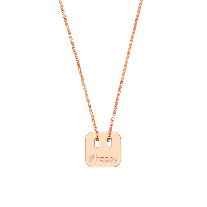 collier avec hashtag en argent 925, plaqué or et plaqué or rose - La Môme Bijou - argent 925 collier Gold Plated length Necklace plaqué or plaqué or rose rose gold plated silver 925