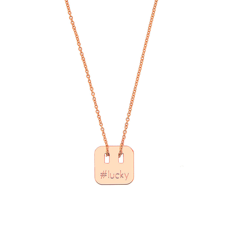 collier avec hashtag en argent 925, plaqué or et plaqué or rose - La Môme Bijou - argent 925 collier Gold Plated length Necklace plaqué or plaqué or rose rose gold plated silver 925