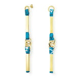 B.O. LONGUES ARC-EN-CHAINE - BANDANA - La Môme Bijou - arc-en-chaine boucle d'oreille boucles d'oreilles earring earrings gold plated Nulls.Net-Hidden Palladium plaqué or
