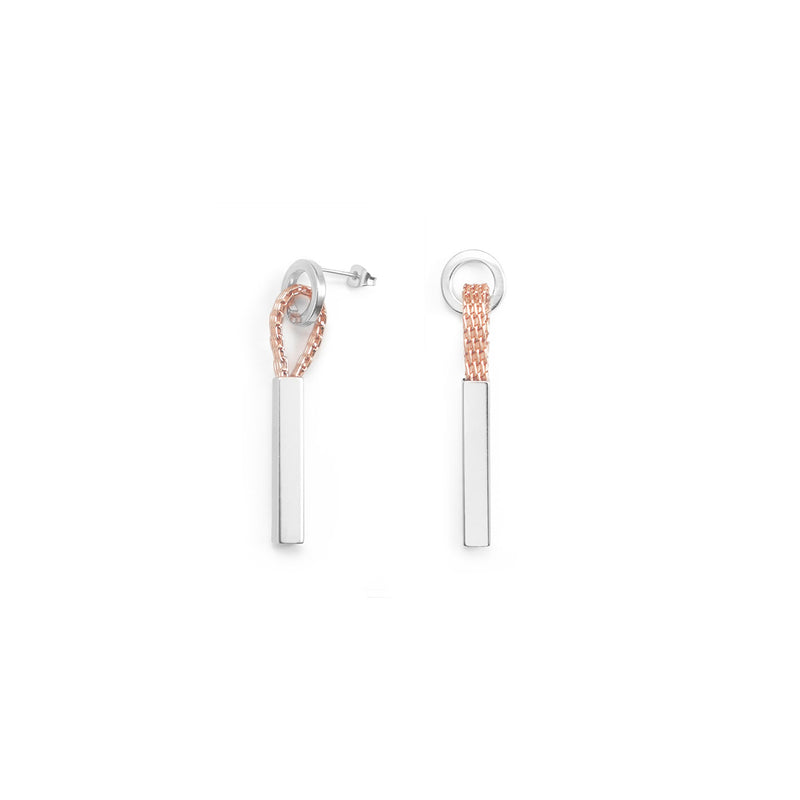 BOUCLES D'OREILLES COURTES TOUT MÉTAL - La Môme Bijou - arc-en-chaine argent 925 boucle d'oreille boucles d'oreilles earring earrings gold plated NEW Nulls.Net-Hidden Palladium plaqué or plaqué or rose SOLDE