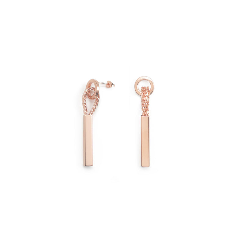 BOUCLES D'OREILLES COURTES TOUT MÉTAL - La Môme Bijou - arc-en-chaine argent 925 boucle d'oreille boucles d'oreilles earring earrings gold plated NEW Nulls.Net-Hidden Palladium plaqué or plaqué or rose SOLDE