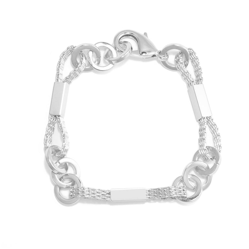 BRACELET "ARC-EN-CHAINE" TOUT MÉTAL - La Môme Bijou - arc-en-chaine argent 925 bracelet bracelets gold plated NEW Nulls.Net-Hidden plaqué or SOLDE