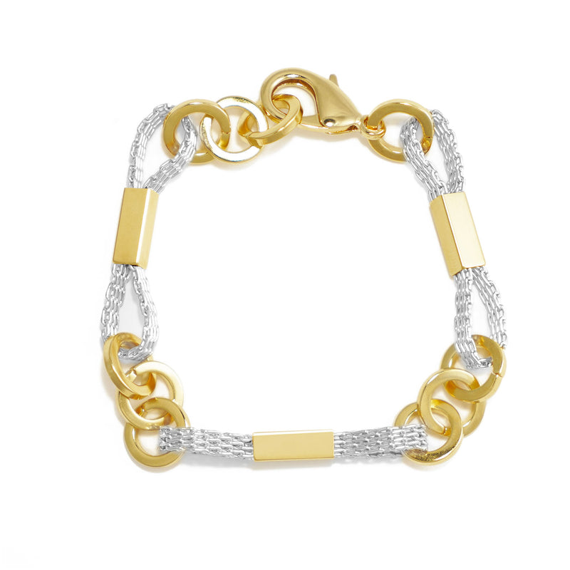 BRACELET "ARC-EN-CHAINE" TOUT MÉTAL - La Môme Bijou - arc-en-chaine argent 925 bracelet bracelets gold plated NEW Nulls.Net-Hidden plaqué or SOLDE