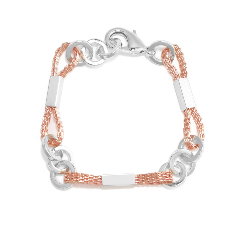 BRACELET "ARC-EN-CHAINE" TOUT MÉTAL - La Môme Bijou - arc-en-chaine argent 925 bracelet bracelets gold plated NEW Nulls.Net-Hidden plaqué or SOLDE