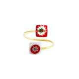 bague avec perles carrées, en verre de Murano - La Môme Bijou - bague bagues BLOSSOM Nulls.Net-Hidden ring SOLDE