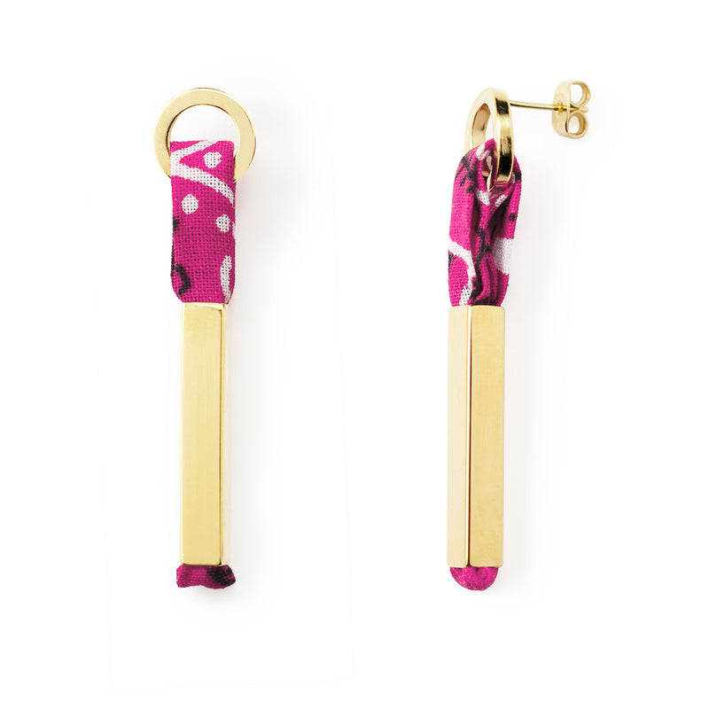 B.O. COURTES ARC-EN-CHAINE - BANDANA - La Môme Bijou - arc-en-chaine boucle d'oreille boucles d'oreilles earring earrings gold plated Nulls.Net-Hidden Palladium plaqué or