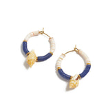 mini créoles avec coquillages et sequins - La Môme Bijou - boucles d'oreilles earrings mini créoles mini hoops SIARGAO SOLDE