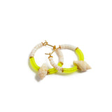 mini créoles avec coquillages et sequins - La Môme Bijou - boucles d'oreilles earrings mini créoles mini hoops SIARGAO SOLDE