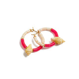 mini créoles avec coquillages et sequins - La Môme Bijou - boucles d'oreilles earrings mini créoles mini hoops SIARGAO SOLDE