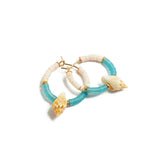 mini créoles avec coquillages et sequins - La Môme Bijou - boucles d'oreilles earrings mini créoles mini hoops SIARGAO SOLDE