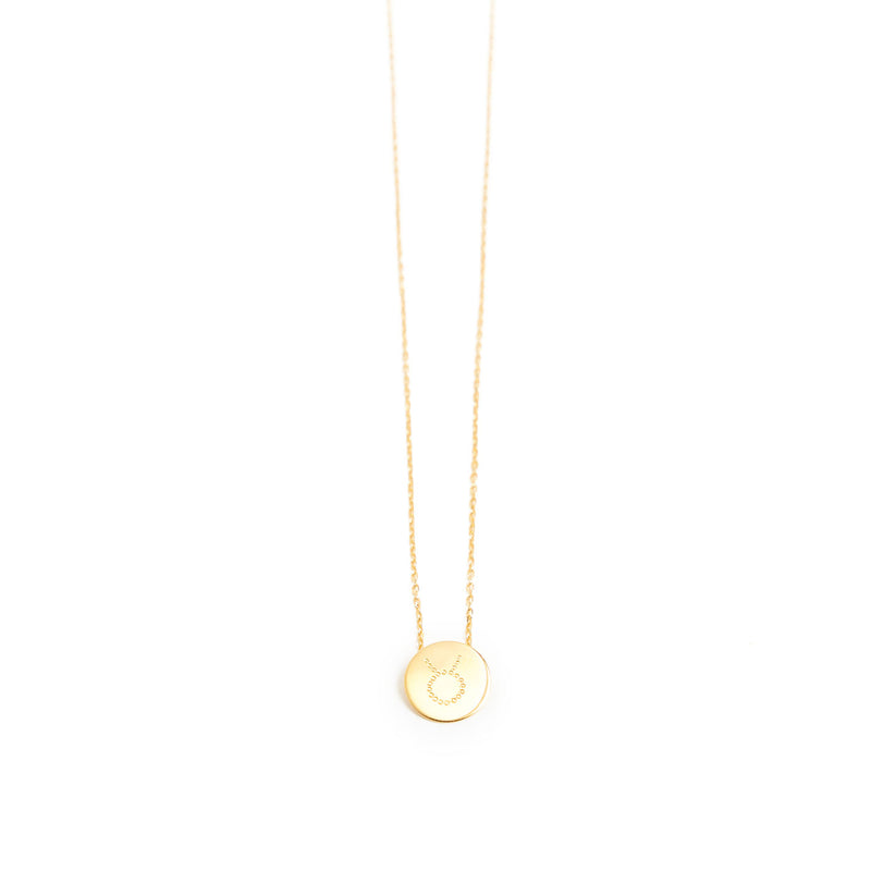 Collier en or 18 carats avec 1 médaille personnalisable - La Môme Bijou - 18k gold COLPERSO customify customizable necklace SAINT VALENTIN