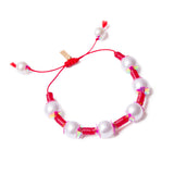 bracelet FLOWER GLITTER avec sequins et 8 perles - La Môme Bijou - OUTLET SOLDE