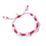 bracelet FLOWER GLITTER avec sequins et 8 perles - La Môme Bijou - OUTLET