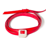 BRACELET INSTAGRIGRI - CUIR en cuir personnalisable avec une médaille carrée en argent 925 - La Môme Bijou - 11mm argent 925 custom customify customizable customization FÊTE DES PÈRES personnalisable personnalisation silver 925