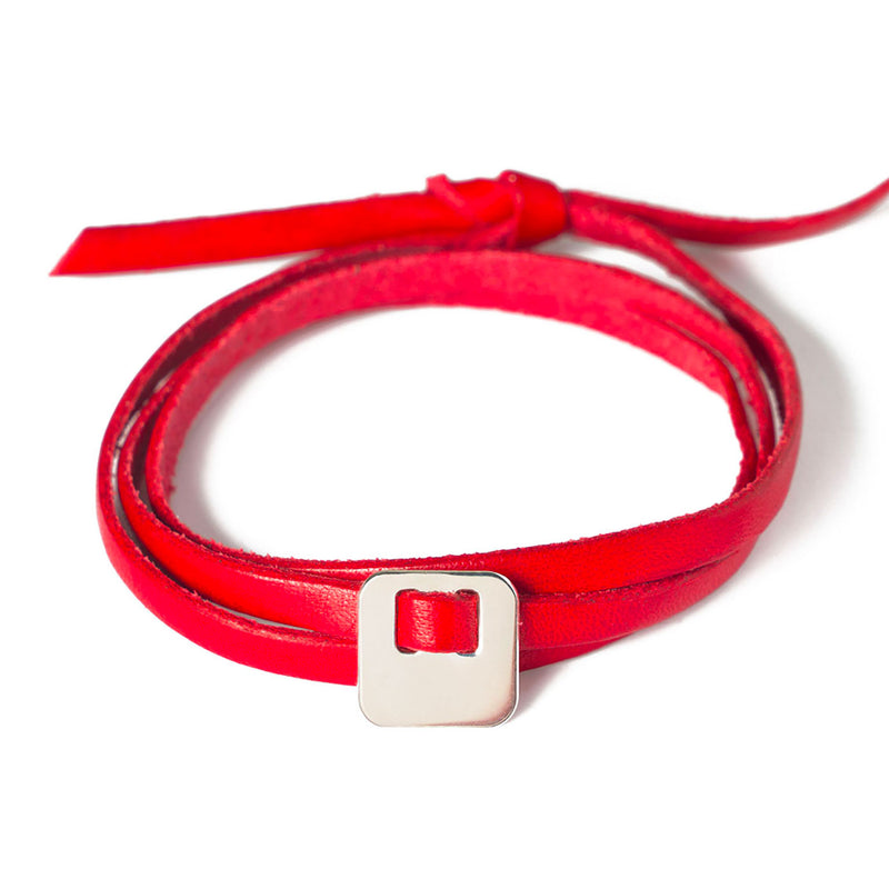 BRACELET INSTAGRIGRI - CUIR en cuir personnalisable avec une médaille carrée en argent 925 - La Môme Bijou - 11mm argent 925 custom customify customizable customization FÊTE DES PÈRES personnalisable personnalisation silver 925