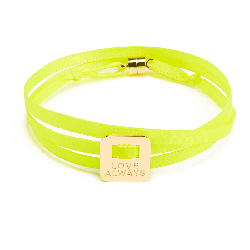 BRACELET INSTAGRIGRI "RUBAN FLUO" - PLAQUÉ OR - La Môme Bijou - bracelet Gold Plated plaqué or SAINT VALENTIN sizable