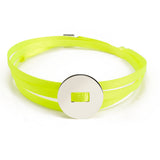 BRACELET INSTAGRIGRI "RUBAN FLUO" - MÉDAILLE RONDE - PERSONNALISABLE - La Môme Bijou - 15mm argent 925 bracelets customify customization Gold Plated personnalisable personnalisation plaqué or Silver 925 sizable