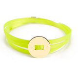 BRACELET INSTAGRIGRI "RUBAN FLUO" - MÉDAILLE RONDE - PERSONNALISABLE - La Môme Bijou - 15mm argent 925 bracelets customify customization Gold Plated personnalisable personnalisation plaqué or Silver 925 sizable