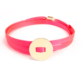BRACELET INSTAGRIGRI "RUBAN FLUO" - MÉDAILLE RONDE - PERSONNALISABLE - La Môme Bijou - 15mm argent 925 bracelets customify customization Gold Plated personnalisable personnalisation plaqué or Silver 925 sizable