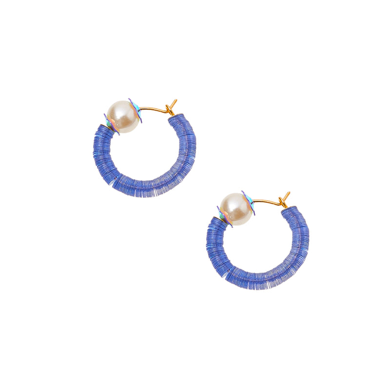 petites créoles FLOWER GLITTER - La Môme Bijou - boucles d'oreilles Créole earring earrings mini créoles OUTLET SOLDE