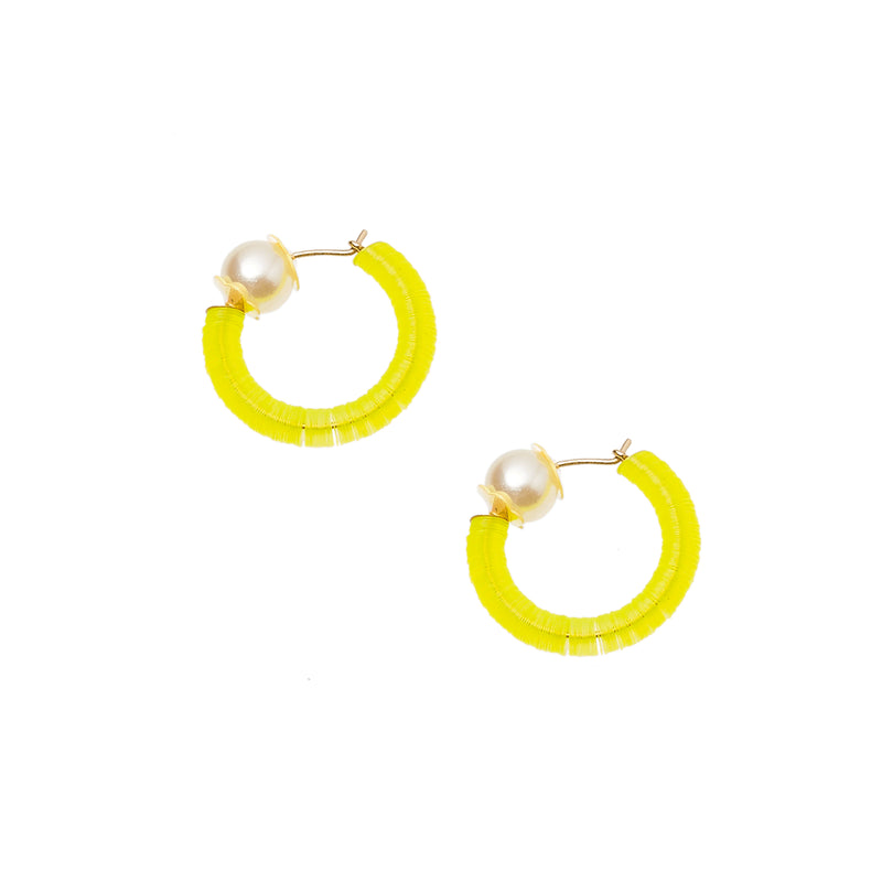 petites créoles FLOWER GLITTER - La Môme Bijou - boucles d'oreilles Créole earring earrings mini créoles OUTLET SOLDE