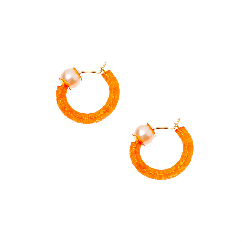 petites créoles FLOWER GLITTER - La Môme Bijou - boucles d'oreilles Créole earring earrings mini créoles OUTLET SOLDE