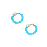 petites créoles FLOWER GLITTER - La Môme Bijou - boucles d'oreilles Créole earring earrings mini créoles OUTLET SOLDE