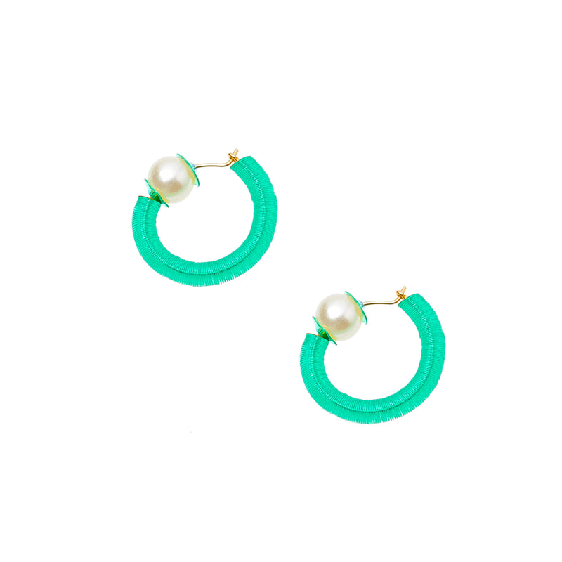 petites créoles FLOWER GLITTER - La Môme Bijou - boucles d'oreilles Créole earring earrings mini créoles OUTLET SOLDE