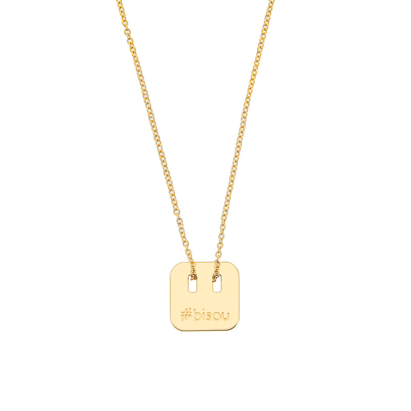 collier avec hashtag en argent 925, plaqué or et plaqué or rose - La Môme Bijou - argent 925 collier Gold Plated length Necklace plaqué or plaqué or rose rose gold plated silver 925