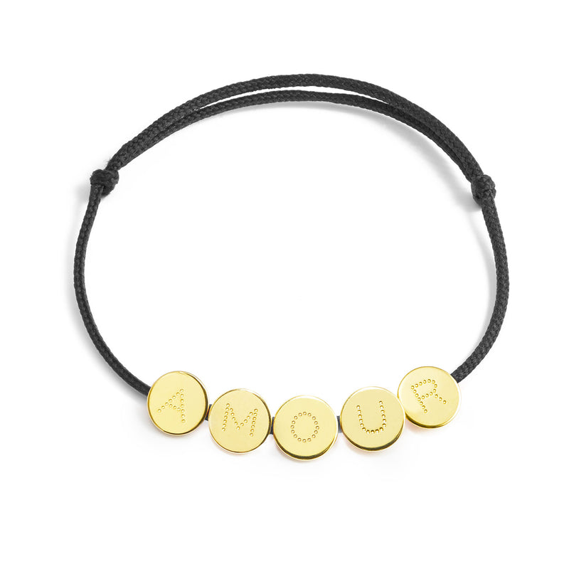 bracelet 5 médailles "AMOUR" - La Môme Bijou - argent 925 bracelet gold plated Nulls.Net-Hidden plaqué or SAINT VALENTIN Silver 925 sizable