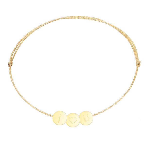 Bracelet I ❤️U en plaqué or - La Môme Bijou - bracelet gold plated plaqué or SAINT VALENTIN sizable