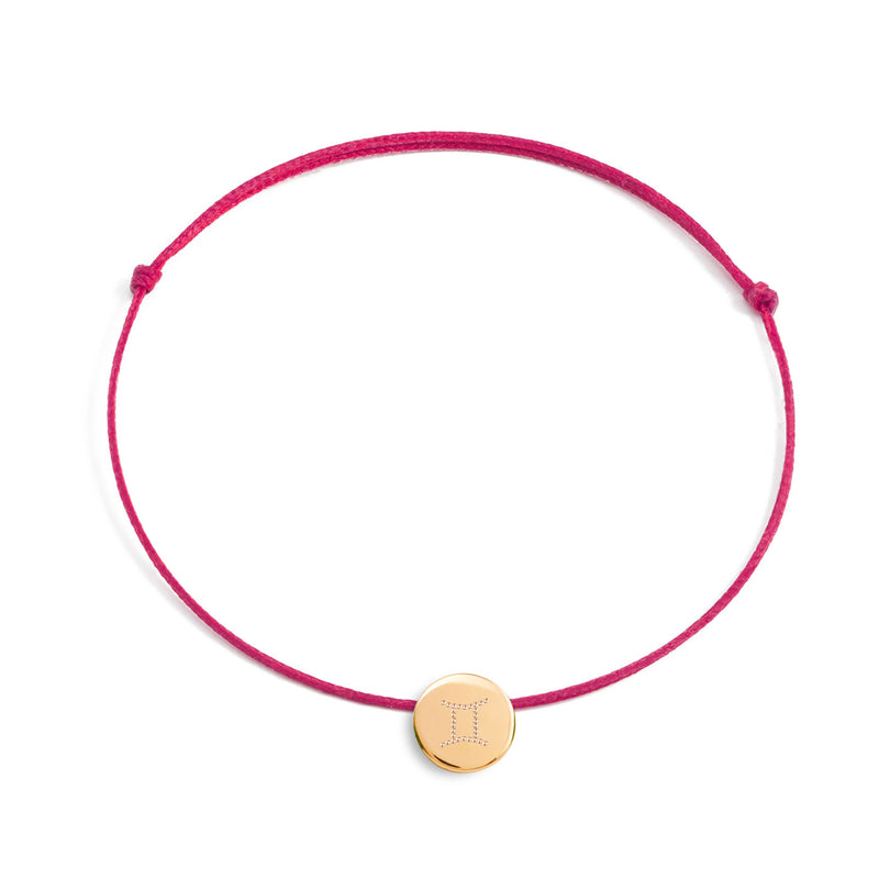 bracelet avec un signe du zodiaque sur une médaille en argent 925, plaqué or ou plaqué or rose - La Môme Bijou - 9mm argent 925 astrologique bracelet bracelets COULEUR Gold Plated METAL plaqué or plaqué or rose rose gold plated Silver 925 sizable ZODIAC zodiaque