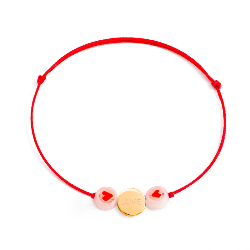 Bracelet DAISY POP "LOVE" - La Môme Bijou - argent 925 bracelet bracelets gold plated plaqué or plaqué or rose rose gold plated SAINT VALENTIN Silver 925 sizable