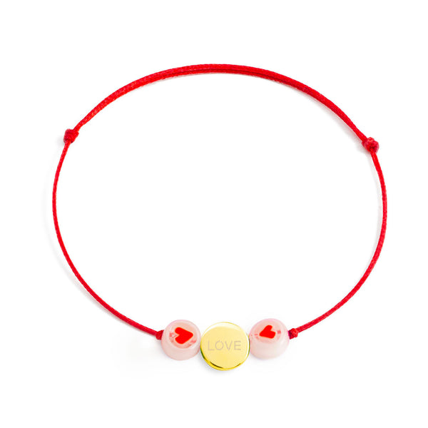 Bracelet DAISY POP "LOVE" - La Môme Bijou - argent 925 bracelet bracelets gold plated plaqué or plaqué or rose rose gold plated SAINT VALENTIN Silver 925 sizable