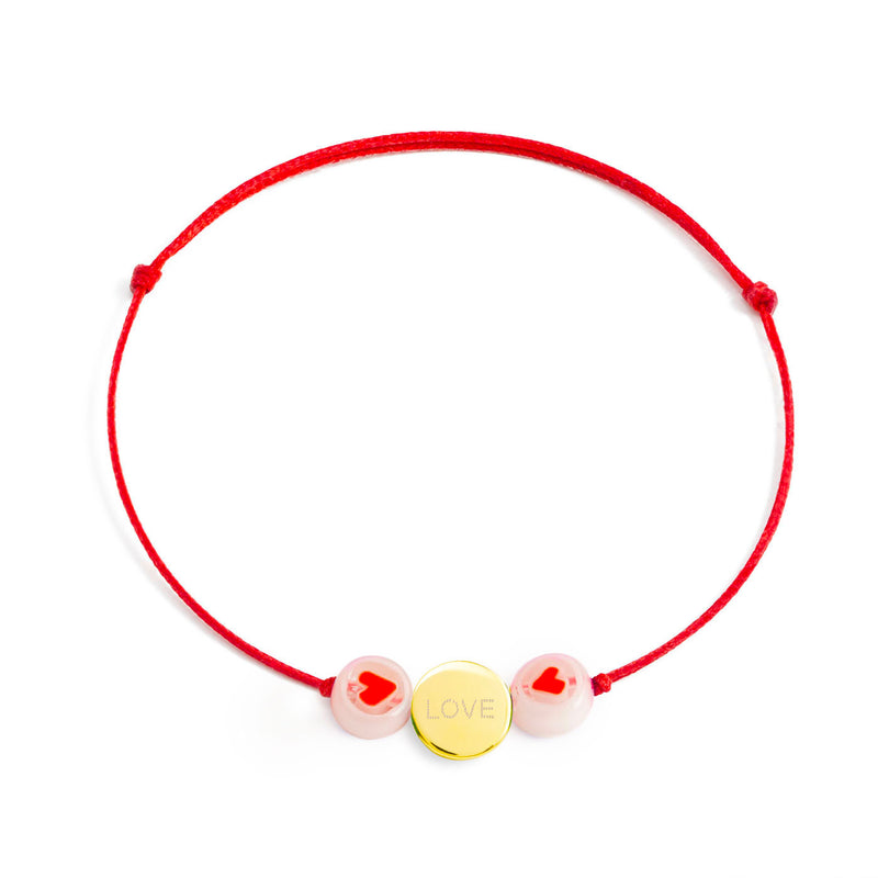 Bracelet DAISY POP "LOVE" - La Môme Bijou - argent 925 bracelet bracelets gold plated plaqué or plaqué or rose rose gold plated SAINT VALENTIN Silver 925 sizable