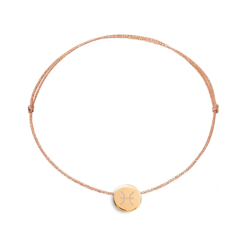 bracelet avec un signe du zodiaque sur une médaille en argent 925, plaqué or ou plaqué or rose - La Môme Bijou - 9mm argent 925 astrologique bracelet bracelets COULEUR Gold Plated METAL plaqué or plaqué or rose rose gold plated Silver 925 sizable ZODIAC zodiaque