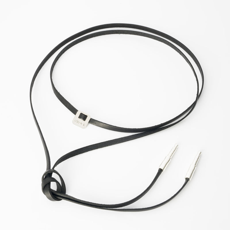 collier en cuir avec hashtag - La Môme Bijou - argent 925 collier Gold Plated necklace plaqué or silver 925