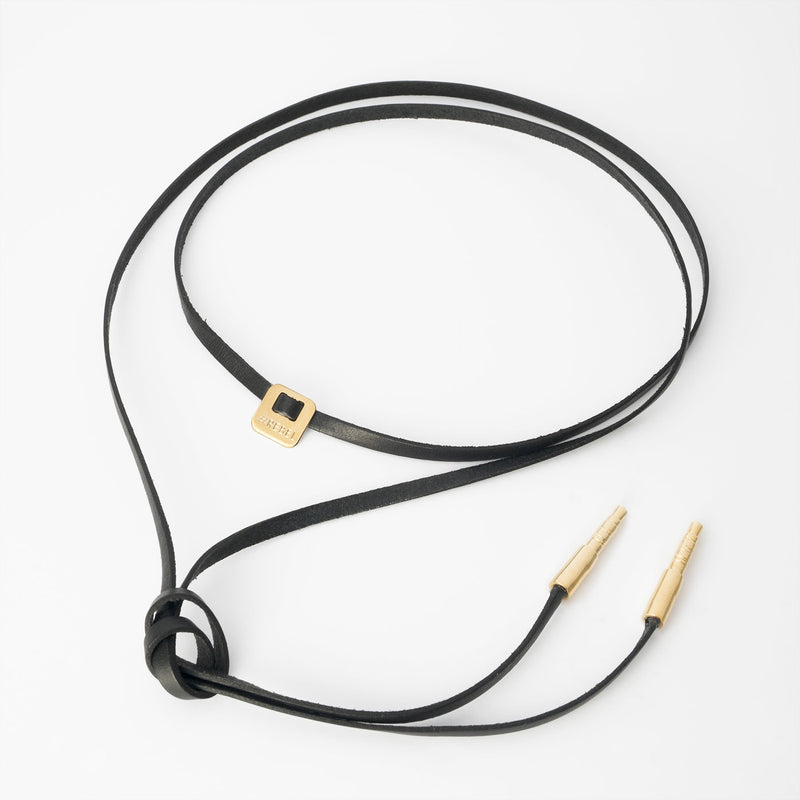collier en cuir avec hashtag - La Môme Bijou - argent 925 collier Gold Plated necklace plaqué or silver 925