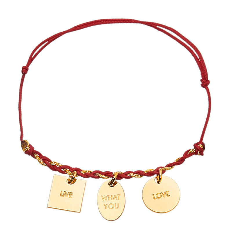 Bracelet "LIVE WHAT YOU LOVE" - La Môme Bijou - bracelet Gold Plated rose gold plated Silver 925 sizable