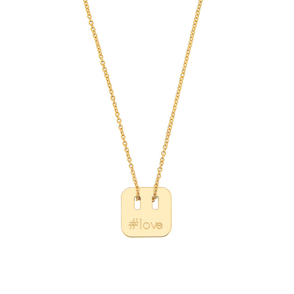 collier avec hashtag en argent 925, plaqué or et plaqué or rose - La Môme Bijou - argent 925 collier Gold Plated length Necklace plaqué or plaqué or rose rose gold plated silver 925