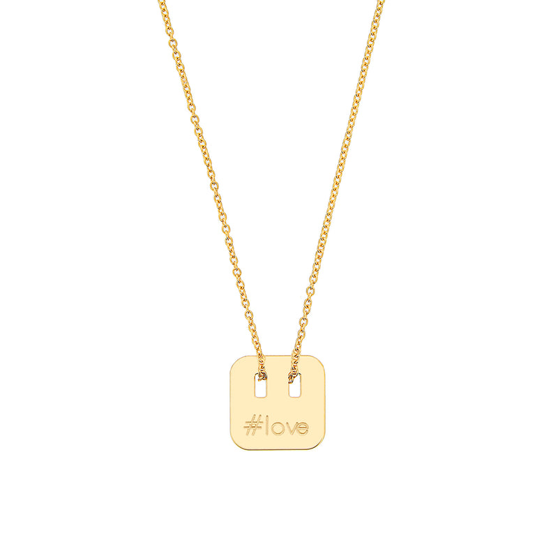 collier avec hashtag en argent 925, plaqué or et plaqué or rose - La Môme Bijou - argent 925 collier Gold Plated length Necklace plaqué or plaqué or rose rose gold plated silver 925