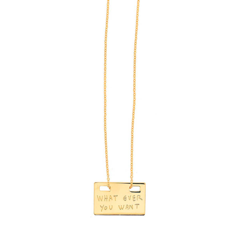 collier "WHATEVER YOU WANT" en vermeil - La Môme Bijou - collier Gold Plated length Necklace Silver Gold Plated
