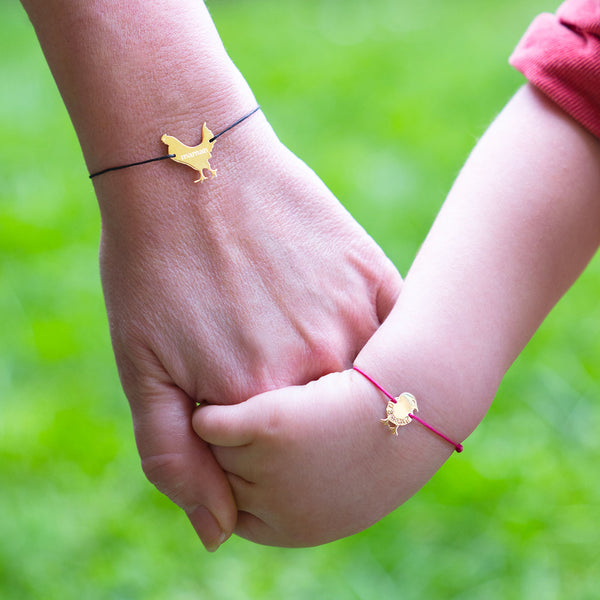 Duo de bracelets "maman poule" et "poussin d'amour" - La Môme Bijou - argent 925 bracelet duobracelet Gold Plated mamanpoule plaqué or Silver 925